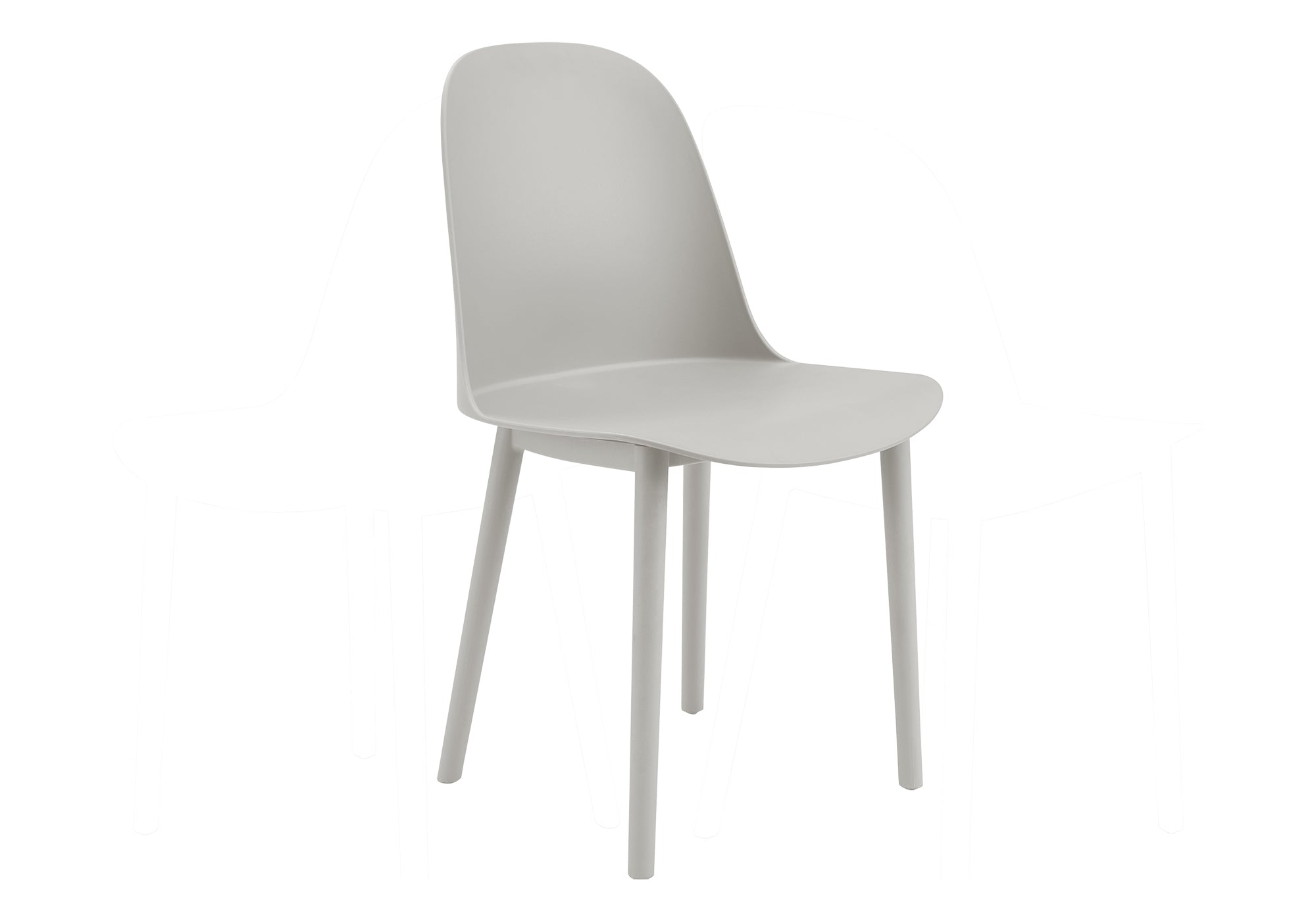 MN-684011    Outdoor Chair, 33"h, Patio Chairs, Set Of 4, Light Grey, Contemporary, Modern