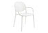 MN-764020    Outdoor Chair, 32"h, Stacking Dining Armchair, Patio Chairs, Set Of 4, White, Contemporary, Modern