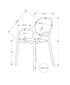 MN-774021    Outdoor Chair, 32"h, Stacking Dining Armchair, Patio Chairs, Set Of 4, Light Grey, Contemporary, Modern