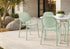 MN-794023    Outdoor Chair, 32"h, Stacking Dining Armchair, Patio Chairs, Set Of 4, Sea Green, Contemporary, Modern