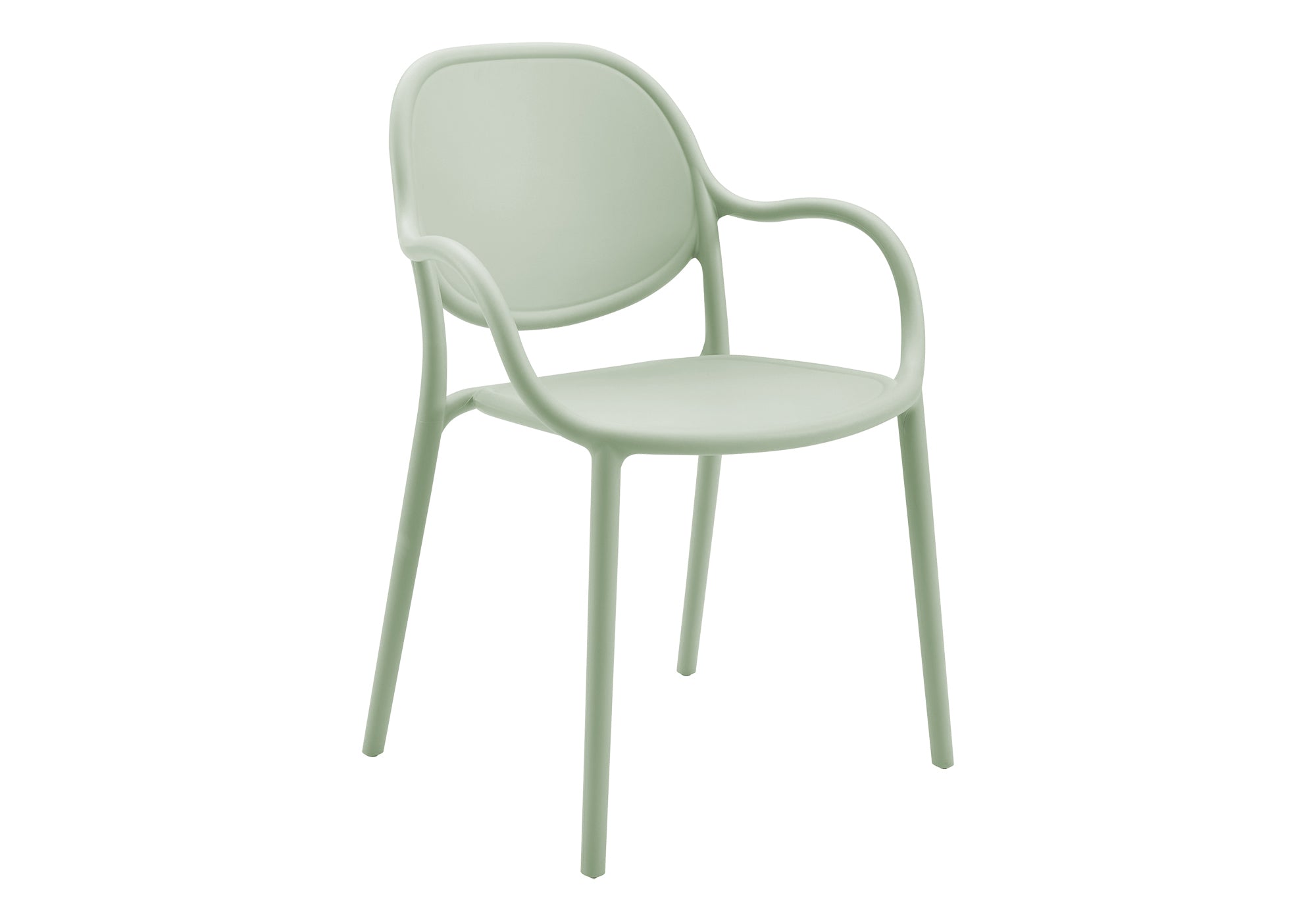 MN-794023    Outdoor Chair, 32"h, Stacking Dining Armchair, Patio Chairs, Set Of 4, Sea Green, Contemporary, Modern