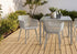 MN-824026    Outdoor Chair, 32"h, Patio Chairs, Set Of 4, Light Grey, Contemporary, Modern
