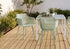 MN-844028    Outdoor Chair, 32"h, Patio Chairs, Set Of 4, Sea Green, Contemporary, Modern