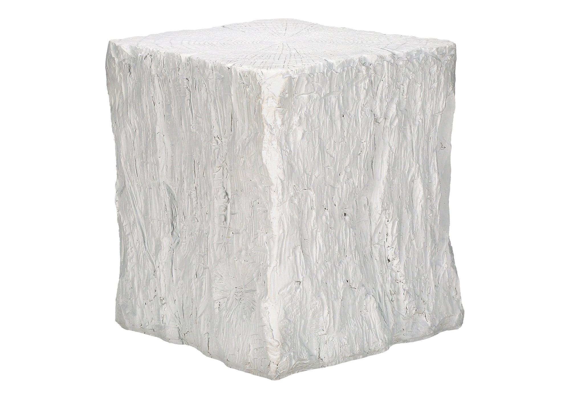 MN-D964111    Accent Table, 25"H, Indoor Or Outdoor, End, Nightstand, Side Table, Square, Living Room, Bedroom, White, Contemporary, Modern
