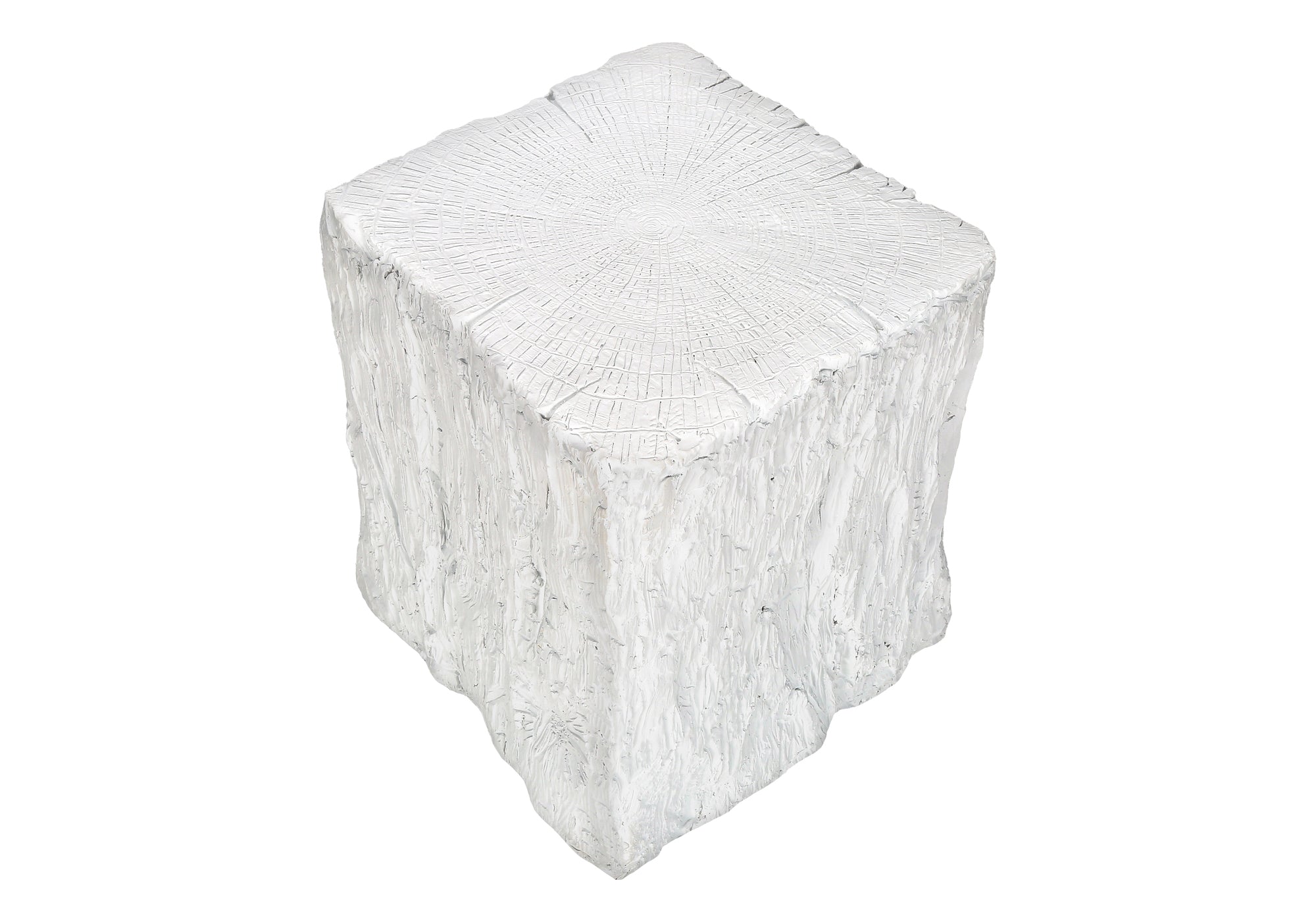 MN-D964111    Accent Table, 25"H, Indoor Or Outdoor, End, Nightstand, Side Table, Square, Living Room, Bedroom, White, Contemporary, Modern