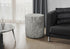 MN-V194120    Accent Table, 25"H, Indoor Or Outdoor, Drum, End, Nightstand, Round, Side Table, Living Room, Bedroom, Grey, Contemporary, Modern