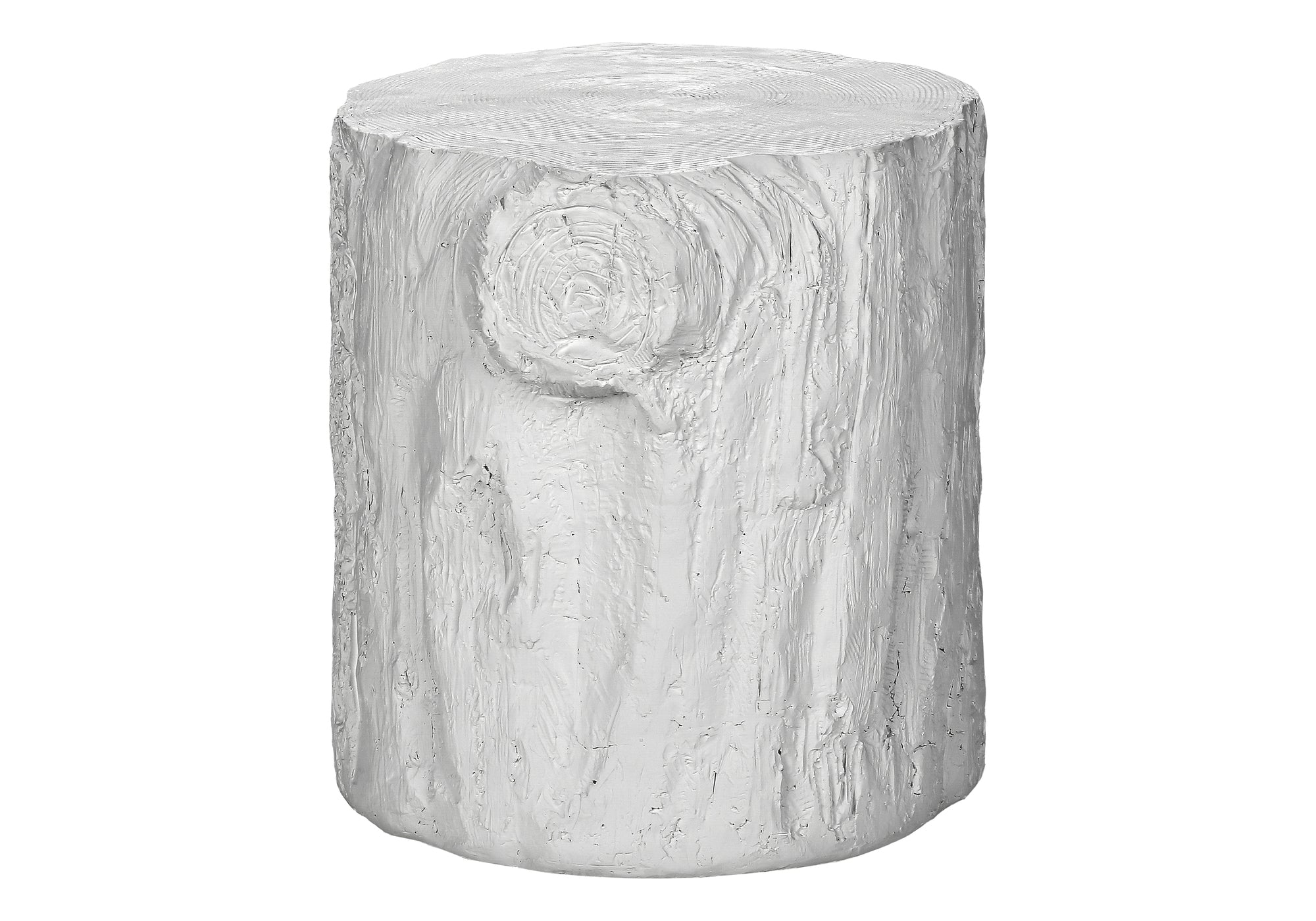 MN-V194121    Accent Table, 25"H, Indoor Or Outdoor, Drum, End, Nightstand, Round, Side Table, Living Room, Bedroom, White, Contemporary, Modern