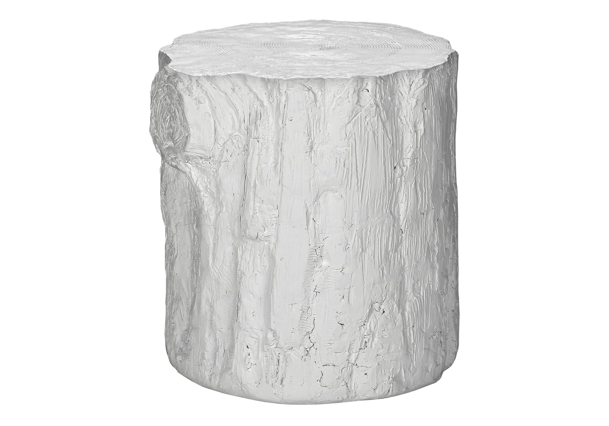 MN-V194121    Accent Table, 25"H, Indoor Or Outdoor, Drum, End, Nightstand, Round, Side Table, Living Room, Bedroom, White, Contemporary, Modern