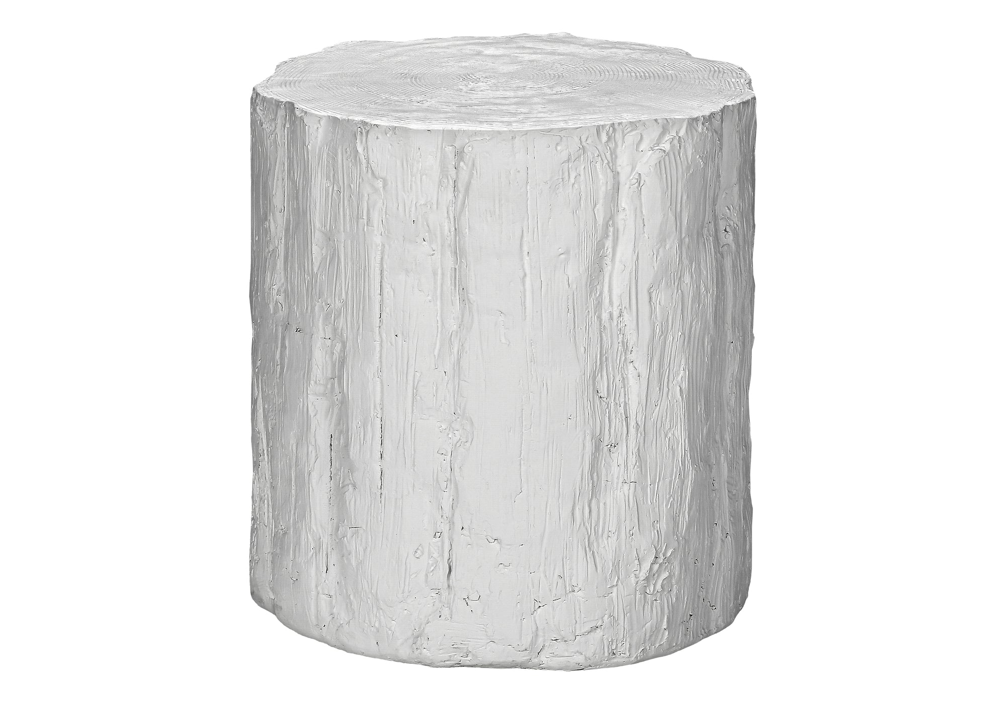 MN-V194121    Accent Table, 25"H, Indoor Or Outdoor, Drum, End, Nightstand, Round, Side Table, Living Room, Bedroom, White, Contemporary, Modern