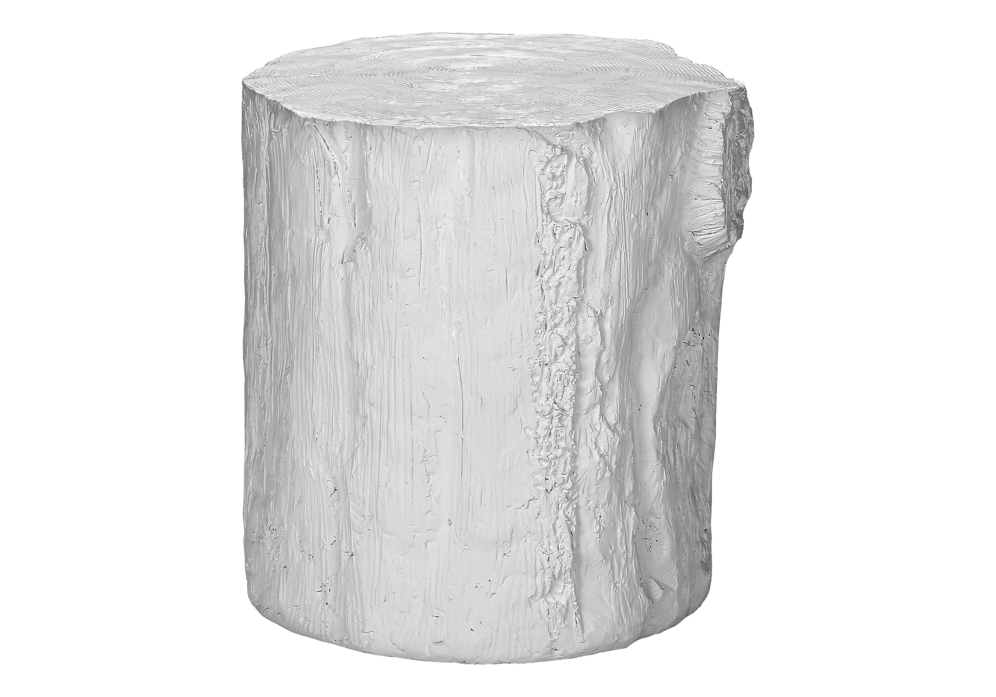 MN-V194121    Accent Table, 25"H, Indoor Or Outdoor, Drum, End, Nightstand, Round, Side Table, Living Room, Bedroom, White, Contemporary, Modern