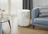 MN-V194121    Accent Table, 25"H, Indoor Or Outdoor, Drum, End, Nightstand, Round, Side Table, Living Room, Bedroom, White, Contemporary, Modern