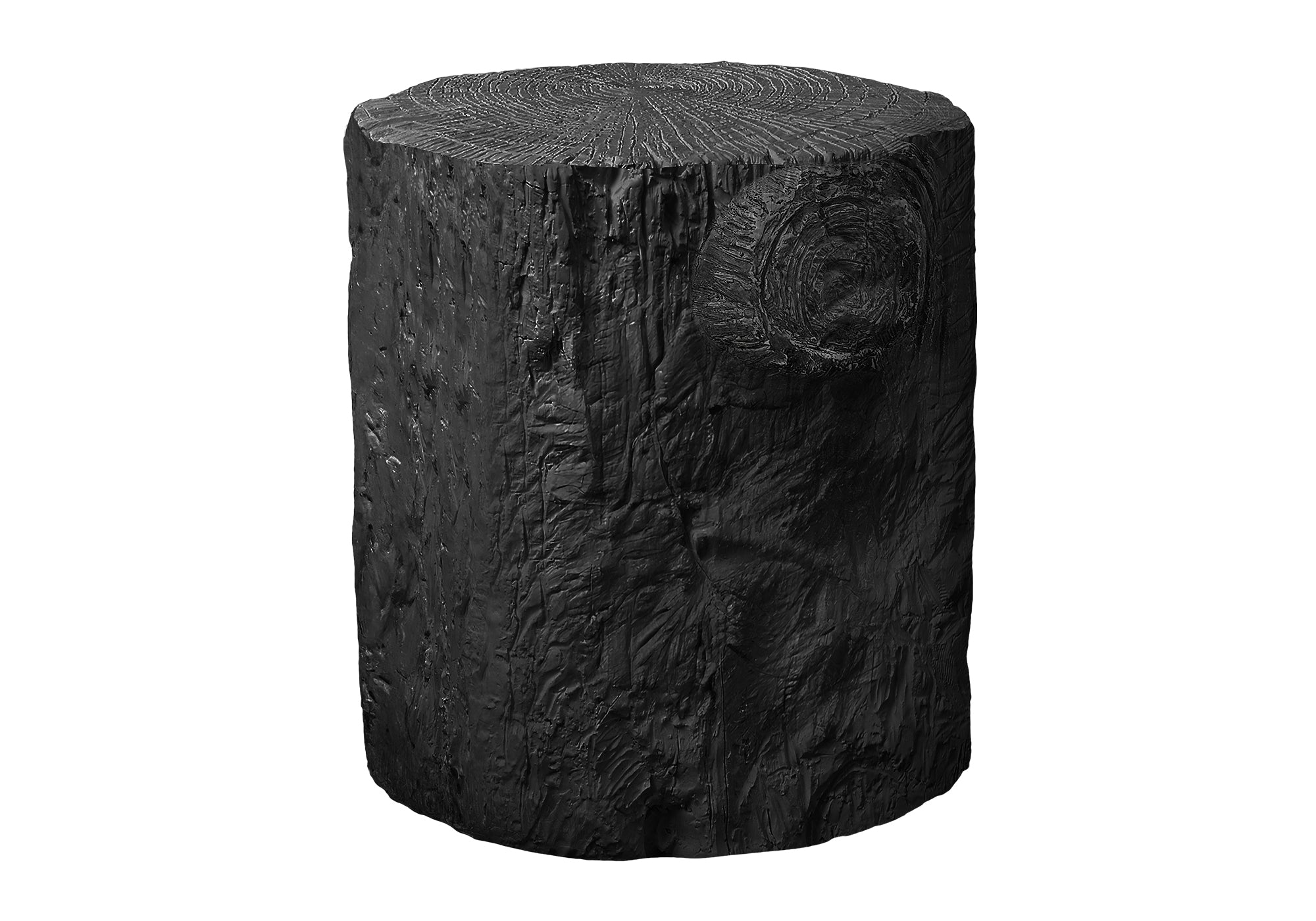 MN-V194122    Accent Table, 25"H, Indoor Or Outdoor, Drum, End, Nightstand, Round, Side Table, Living Room, Bedroom, Black, Contemporary, Modern