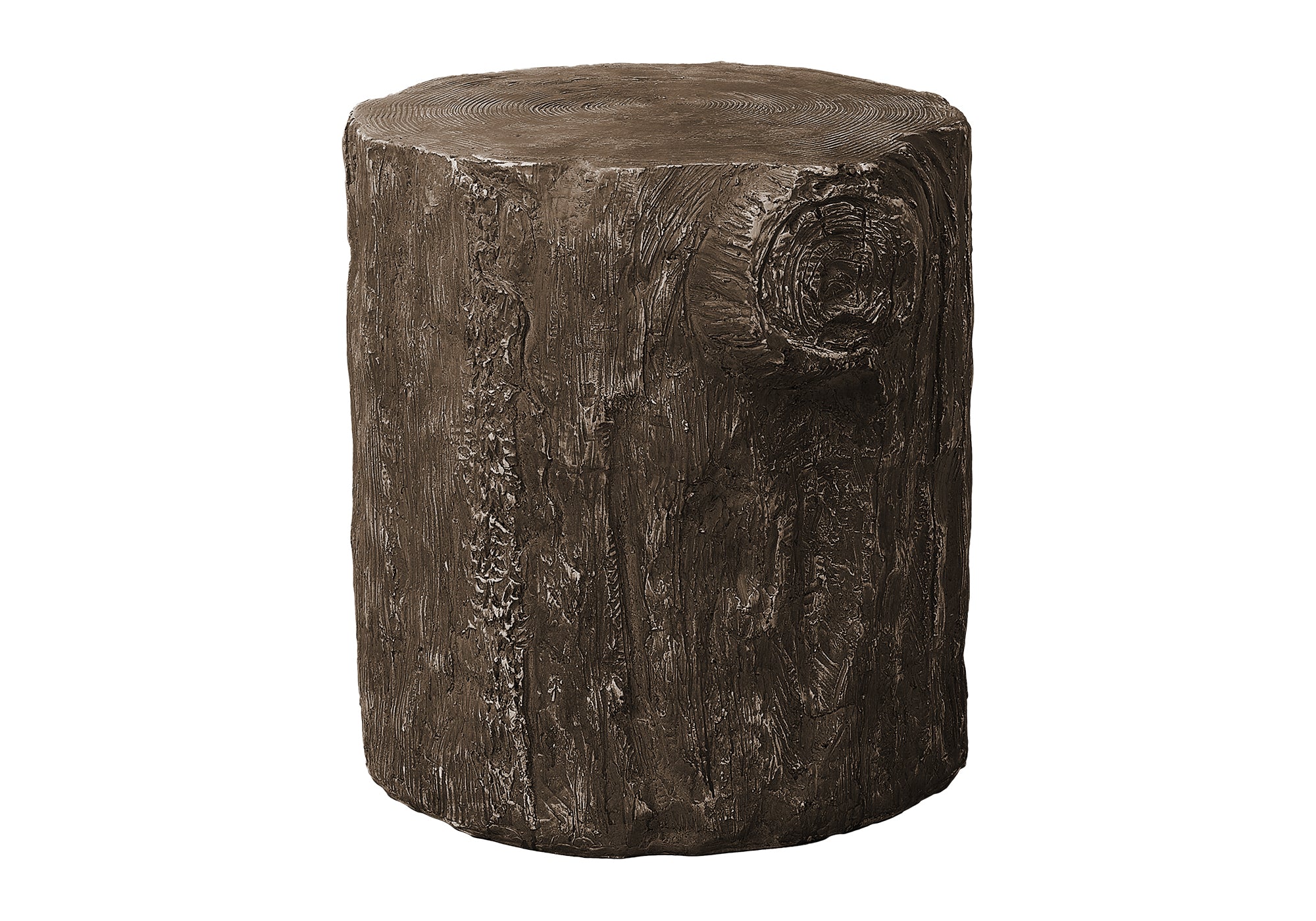 MN-174123    Accent Table, 25"H, Indoor Or Outdoor, Drum, End, Nightstand, Round, Side Table, Living Room, Bedroom, Walnut, Contemporary, Modern