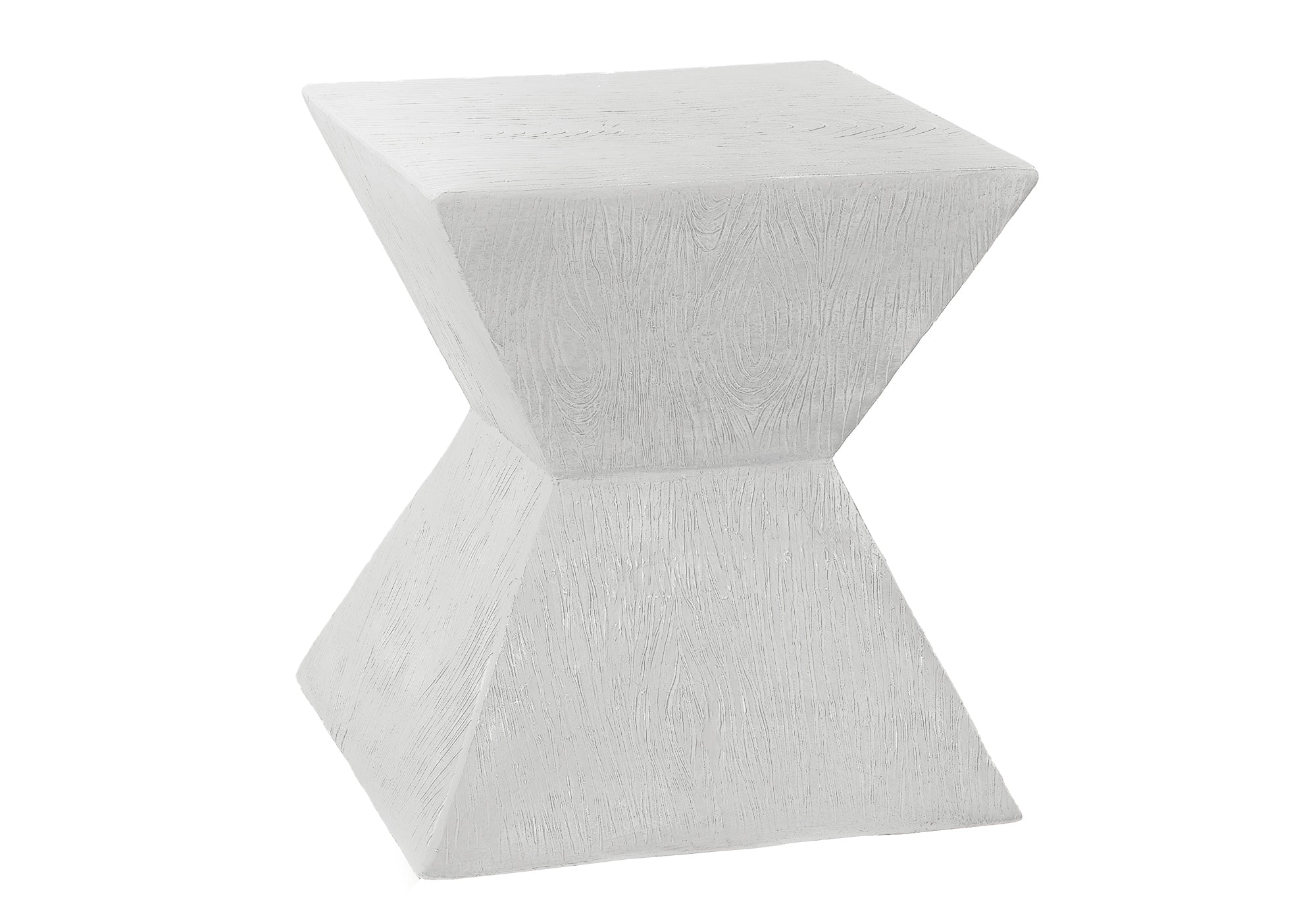 MN-V184126    Accent Table, 25"H, Indoor Or Outdoor, Side Table, End, Nightstand, Bedroom, Living Room, White, Contemporary, Modern