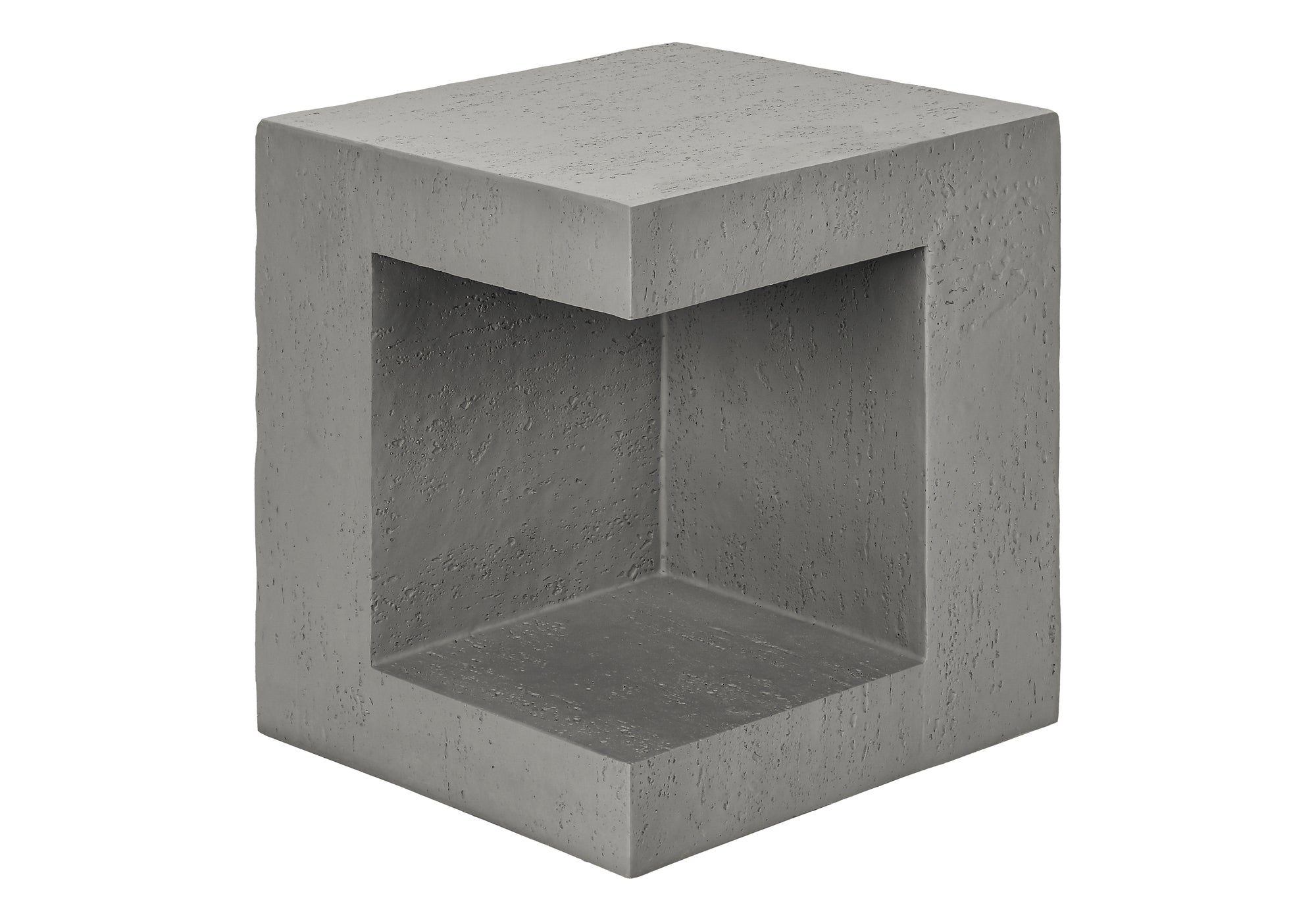 MN-E904130    Accent Table, 25"H, Indoor Or Outdoor, Side Table, Nightstand, End, Square, Grey, Contemporary, Modern