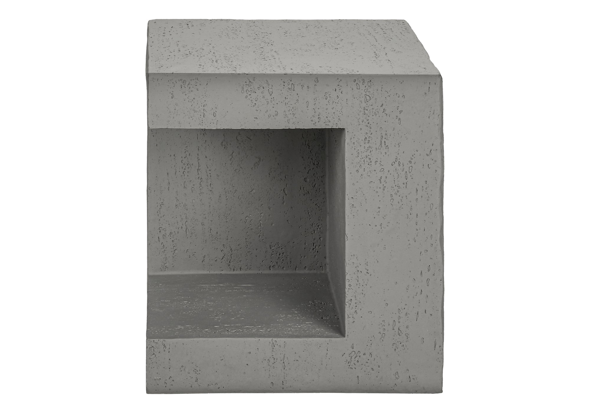 MN-E904130    Accent Table, 25"H, Indoor Or Outdoor, Side Table, Nightstand, End, Square, Grey, Contemporary, Modern