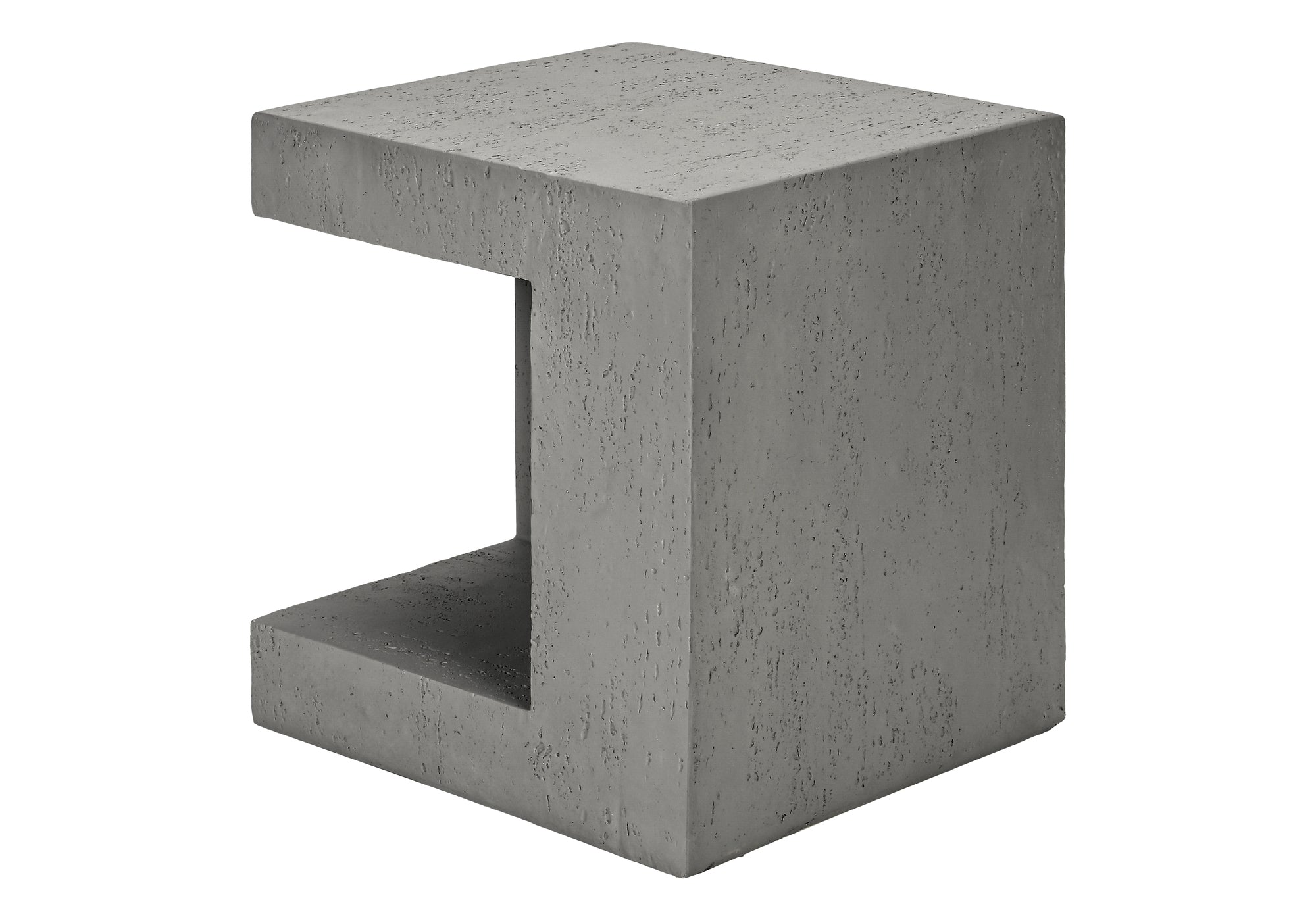 MN-E904130    Accent Table, 25"H, Indoor Or Outdoor, Side Table, Nightstand, End, Square, Grey, Contemporary, Modern