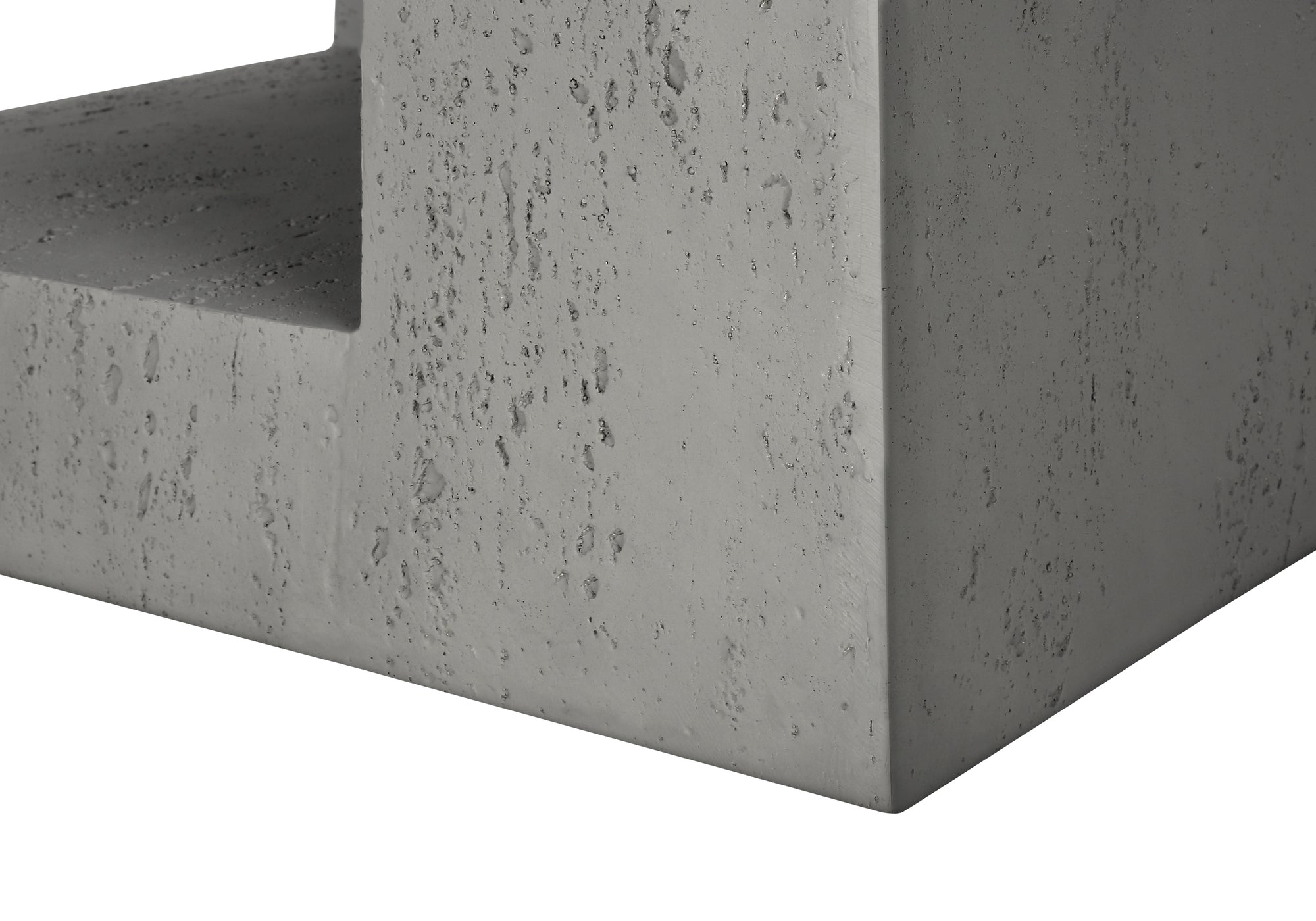 MN-E904130    Accent Table, 25"H, Indoor Or Outdoor, Side Table, Nightstand, End, Square, Grey, Contemporary, Modern