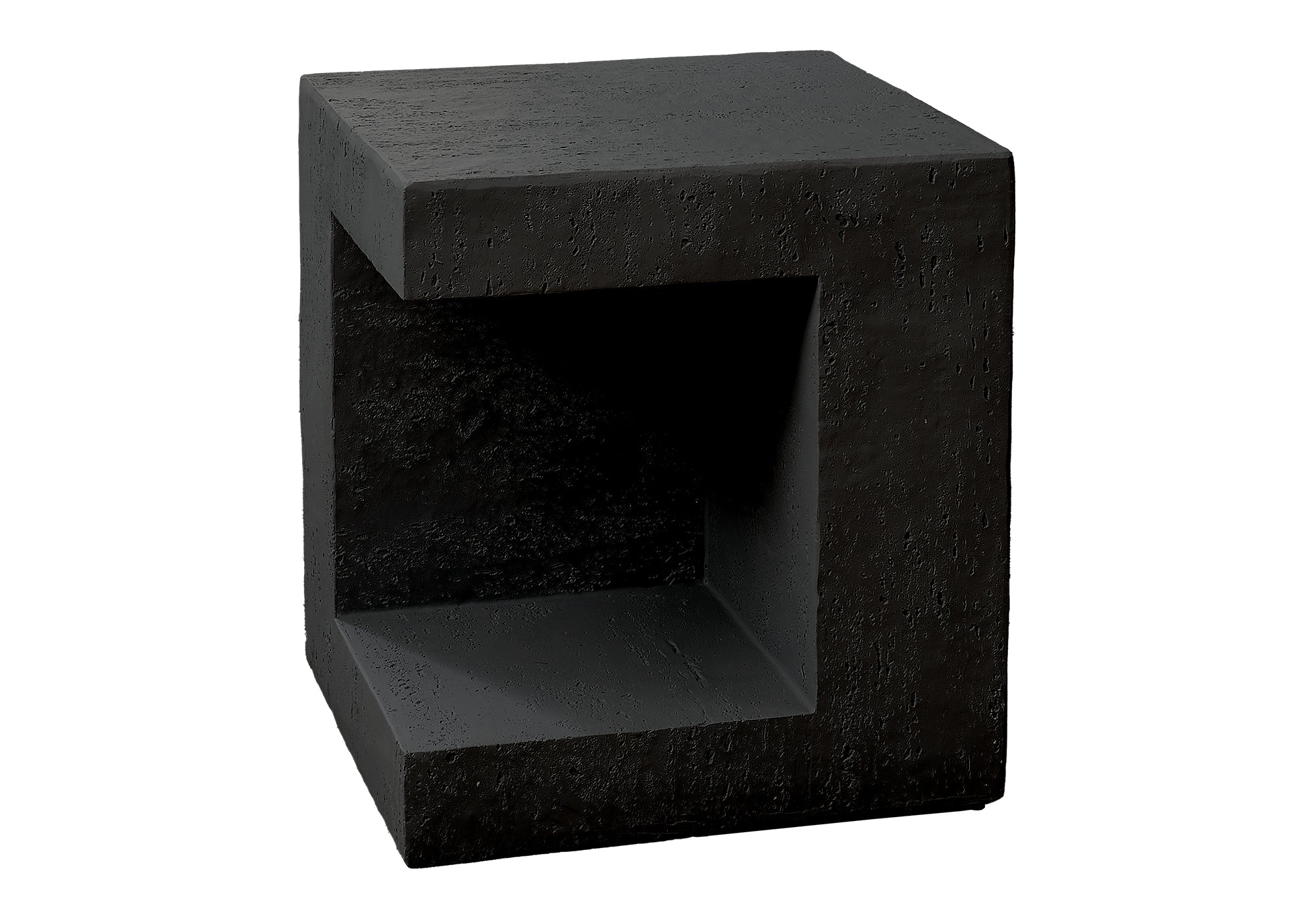 MN-E904132    Accent Table, 25"H, Indoor Or Outdoor, Side Table, Nightstand, End, Square, Black, Contemporary, Modern