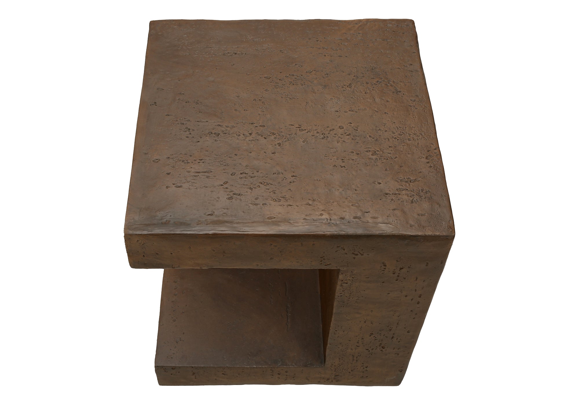 MN-904133    Accent Table, 25"h, Indoor Or Outdoor, Side Table, Nightstand, End, Square, Bedroom, Living Room, Walnut, Contemporary, Modern