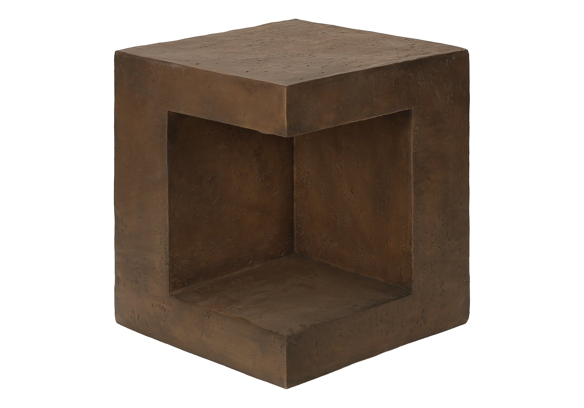 MN-904133    Accent Table, 25"h, Indoor Or Outdoor, Side Table, Nightstand, End, Square, Bedroom, Living Room, Walnut, Contemporary, Modern