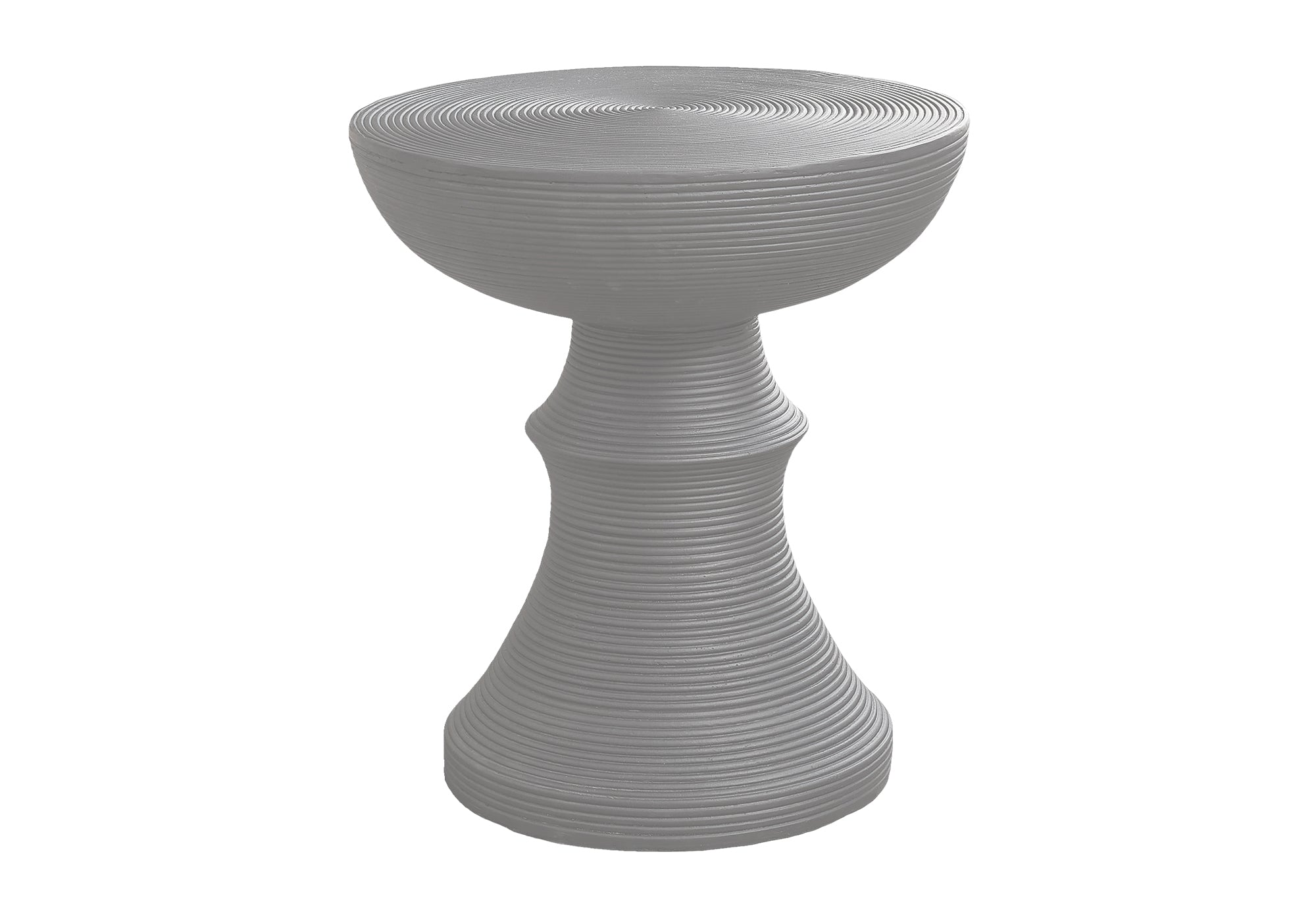 MN-C264144    Accent Table, 25"H, Indoor Or Outdoor, Side Table, End, Bedroom, Living Room, Nightstand, Round, Grey, Contemporary, Modern