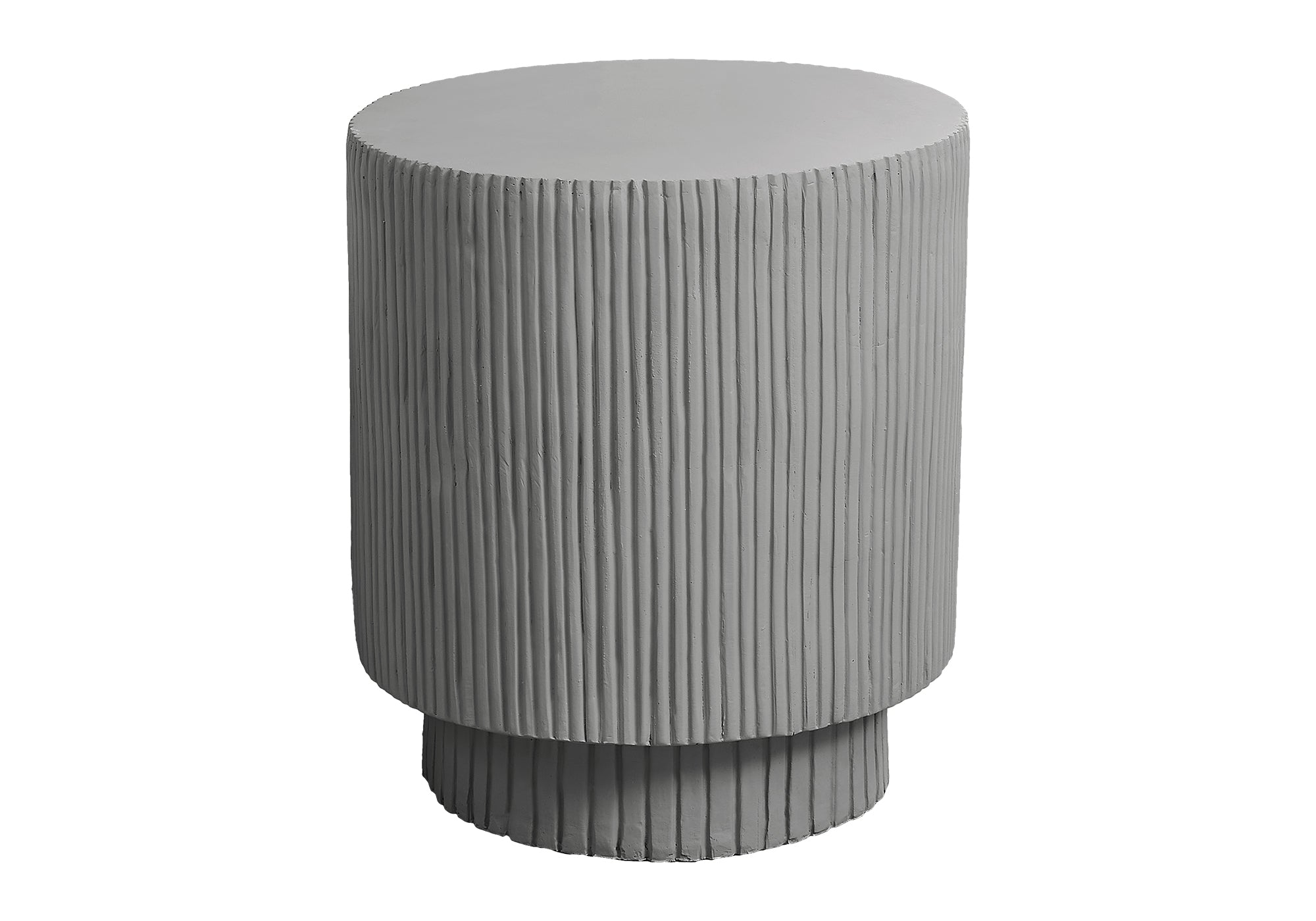 MN-Q314148    Accent Table, 25"H, Indoor Or Outdoor, Bedroom, End, Living Room, Nightstand, Round, Side Table, Grey, Contemporary, Modern