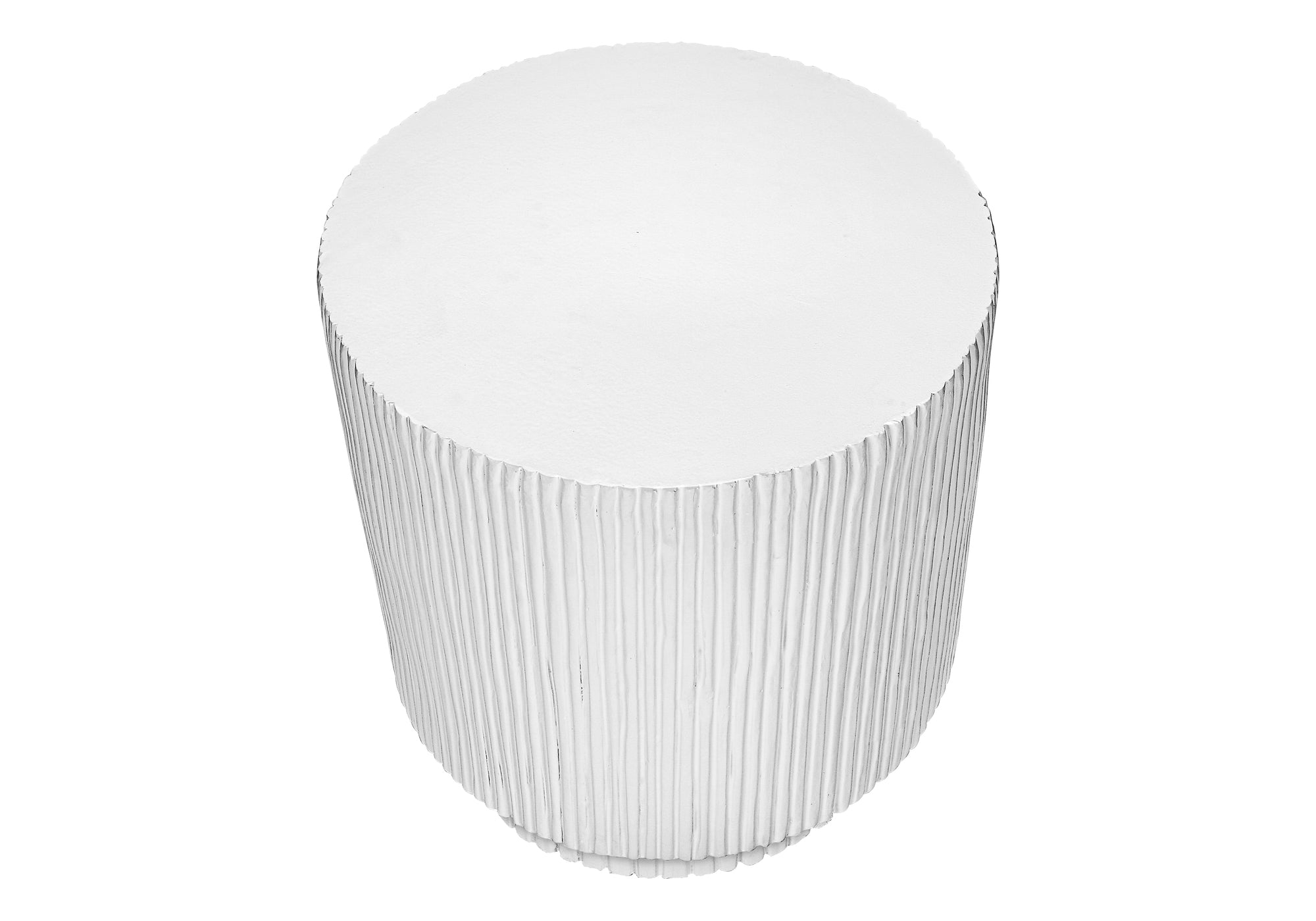 MN-Q314149    Accent Table, 25"H, Indoor Or Outdoor, Bedroom, End, Living Room, Nightstand, Round, Side Table, White, Contemporary, Modern