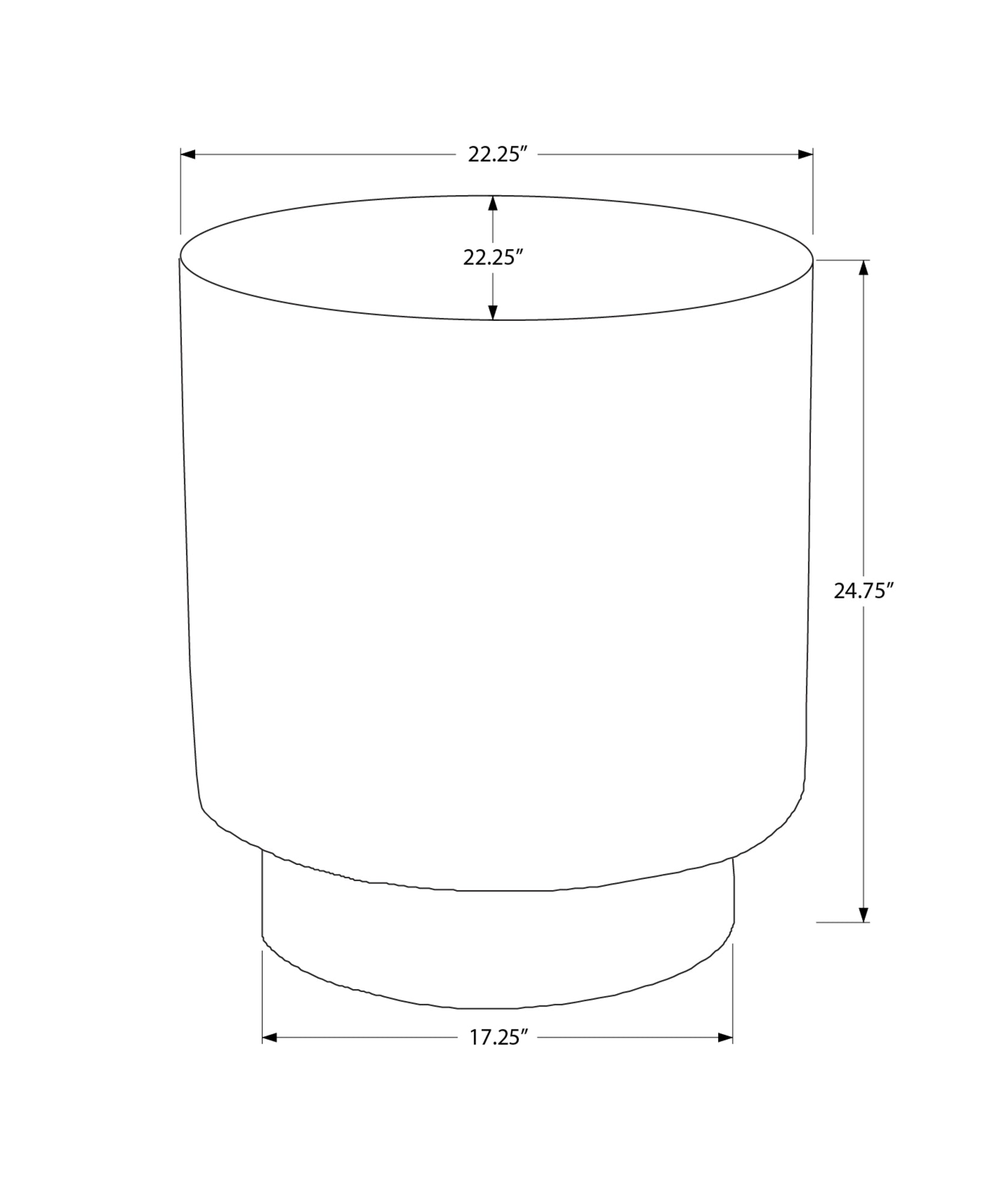 MN-Q314149    Accent Table, 25"H, Indoor Or Outdoor, Bedroom, End, Living Room, Nightstand, Round, Side Table, White, Contemporary, Modern