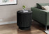 MN-314150    Accent Table, 25"H, Indoor Or Outdoor, Bedroom, End, Living Room, Nightstand, Round, Side Table, Black, Contemporary, Modern