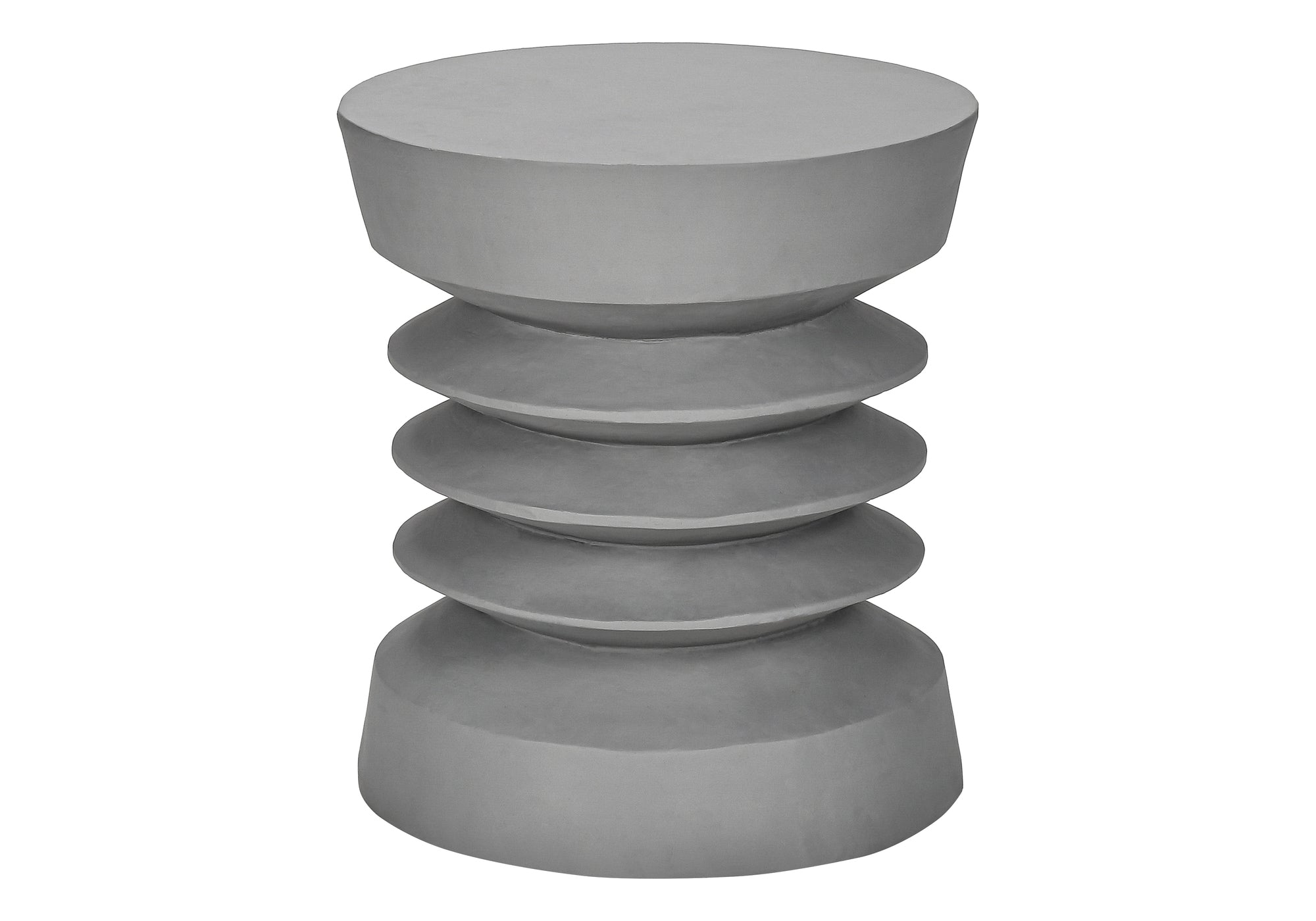 MN-Q354152    Accent Table, 25"H, Indoor Or Outdoor, Side Table, End, Bedroom, Living Room, Nightstand, Round, Grey, Contemporary, Modern