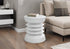 MN-Q354153    Accent Table, 25"H, Indoor Or Outdoor, Side Table, End, Bedroom, Living Room, Nightstand, Round, White, Contemporary, Modern