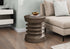 MN-Q354155    Accent Table, 25"H, Indoor Or Outdoor, Side Table, End, Bedroom, Living Room, Nightstand, Round, Walnut, Contemporary, Modern