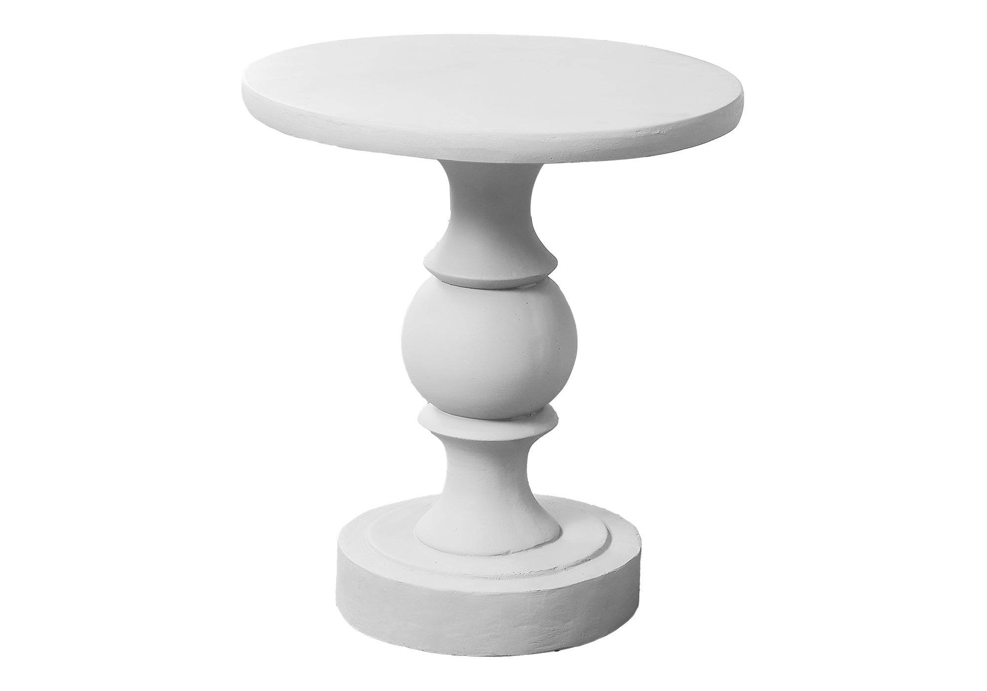 MN-E384161    Accent Table, 25"H, Indoor Or Outdoor, Bedroom, End, Living Room, Nightstand, Round, Side Table, White, Transitional