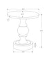 MN-E384161    Accent Table, 25"H, Indoor Or Outdoor, Bedroom, End, Living Room, Nightstand, Round, Side Table, White, Transitional