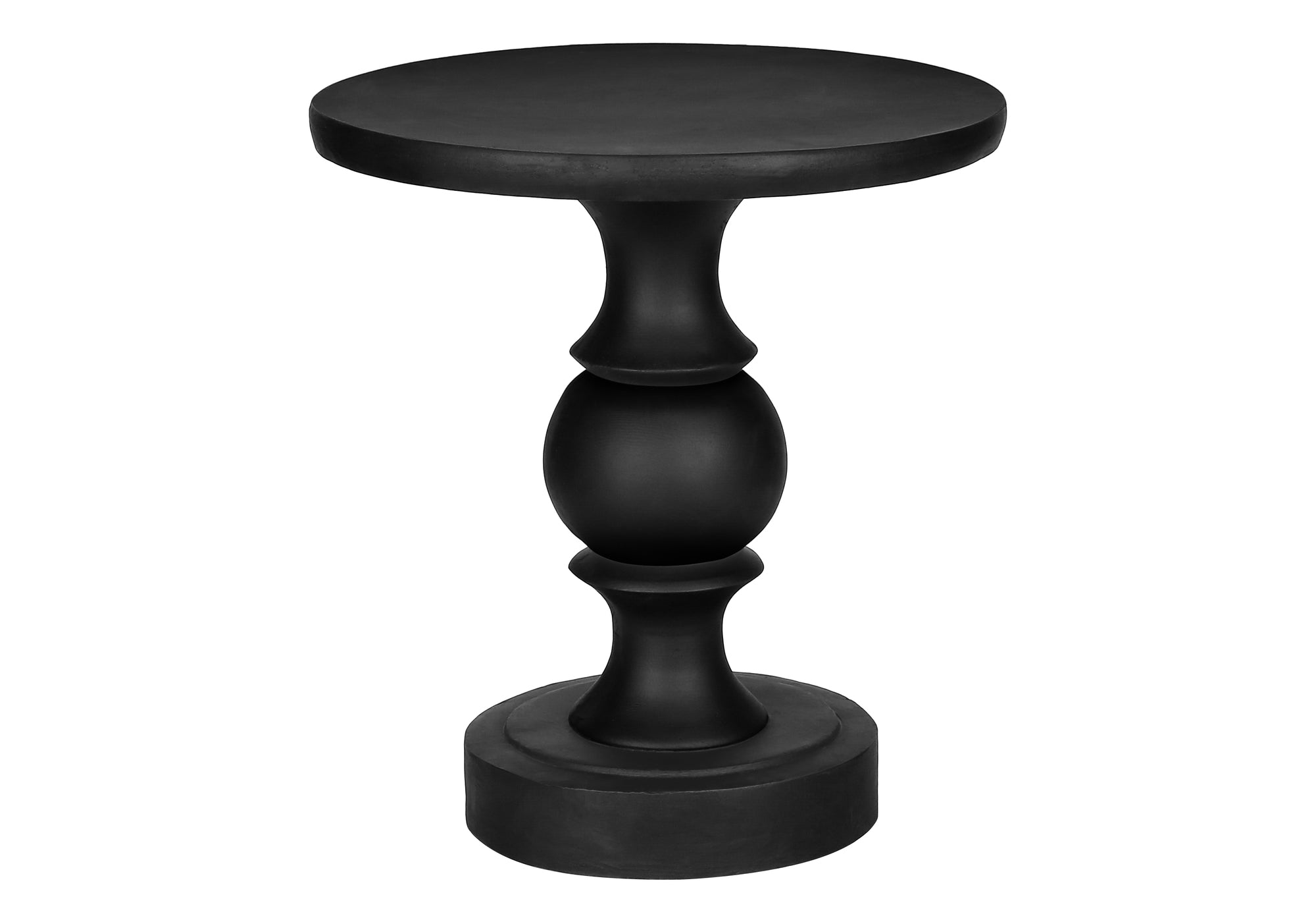 MN-E384162    Accent Table, 25"H, Indoor Or Outdoor, Bedroom, End, Living Room, Nightstand, Round, Side Table, Black, Transitional