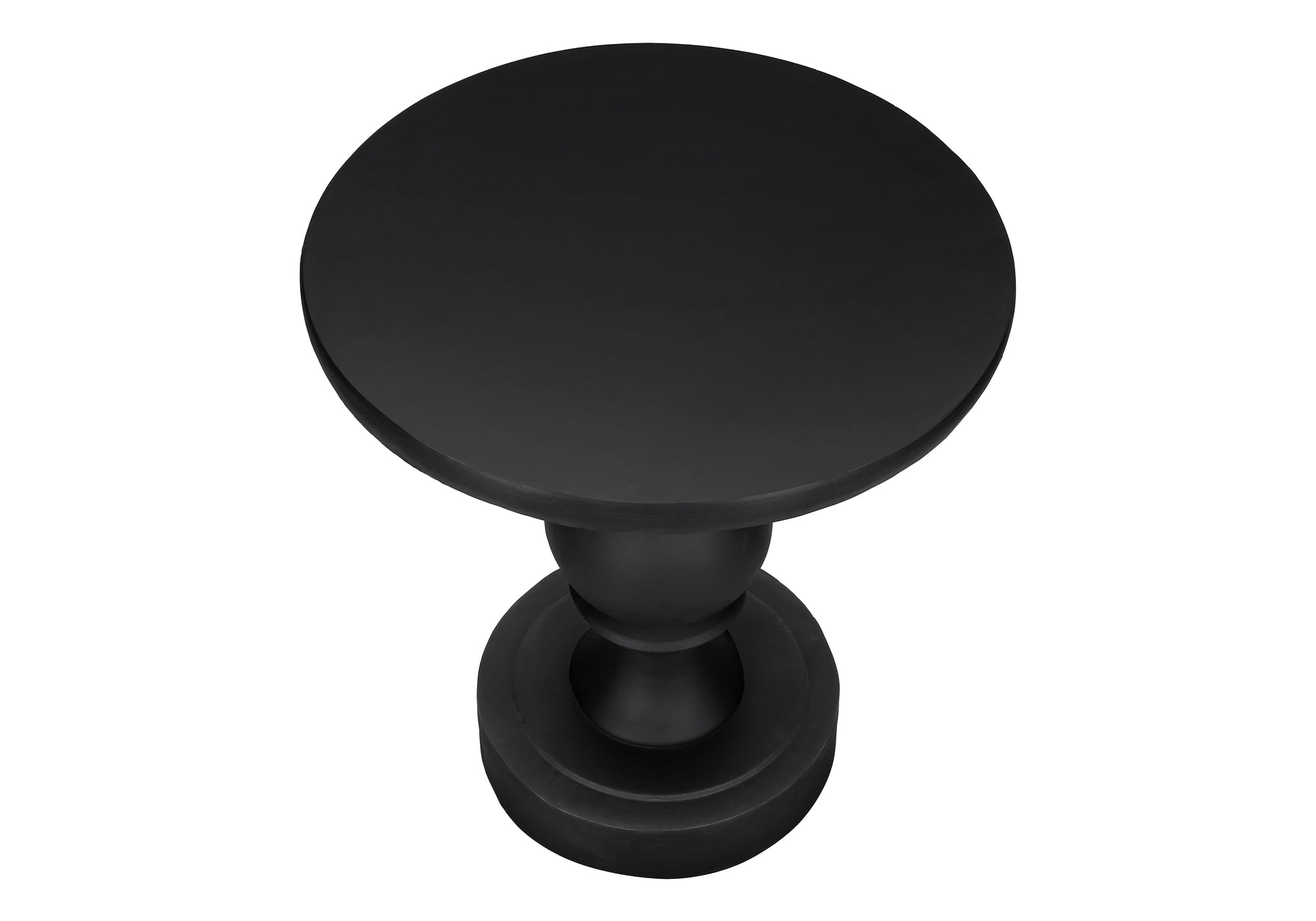 MN-E384162    Accent Table, 25"H, Indoor Or Outdoor, Bedroom, End, Living Room, Nightstand, Round, Side Table, Black, Transitional