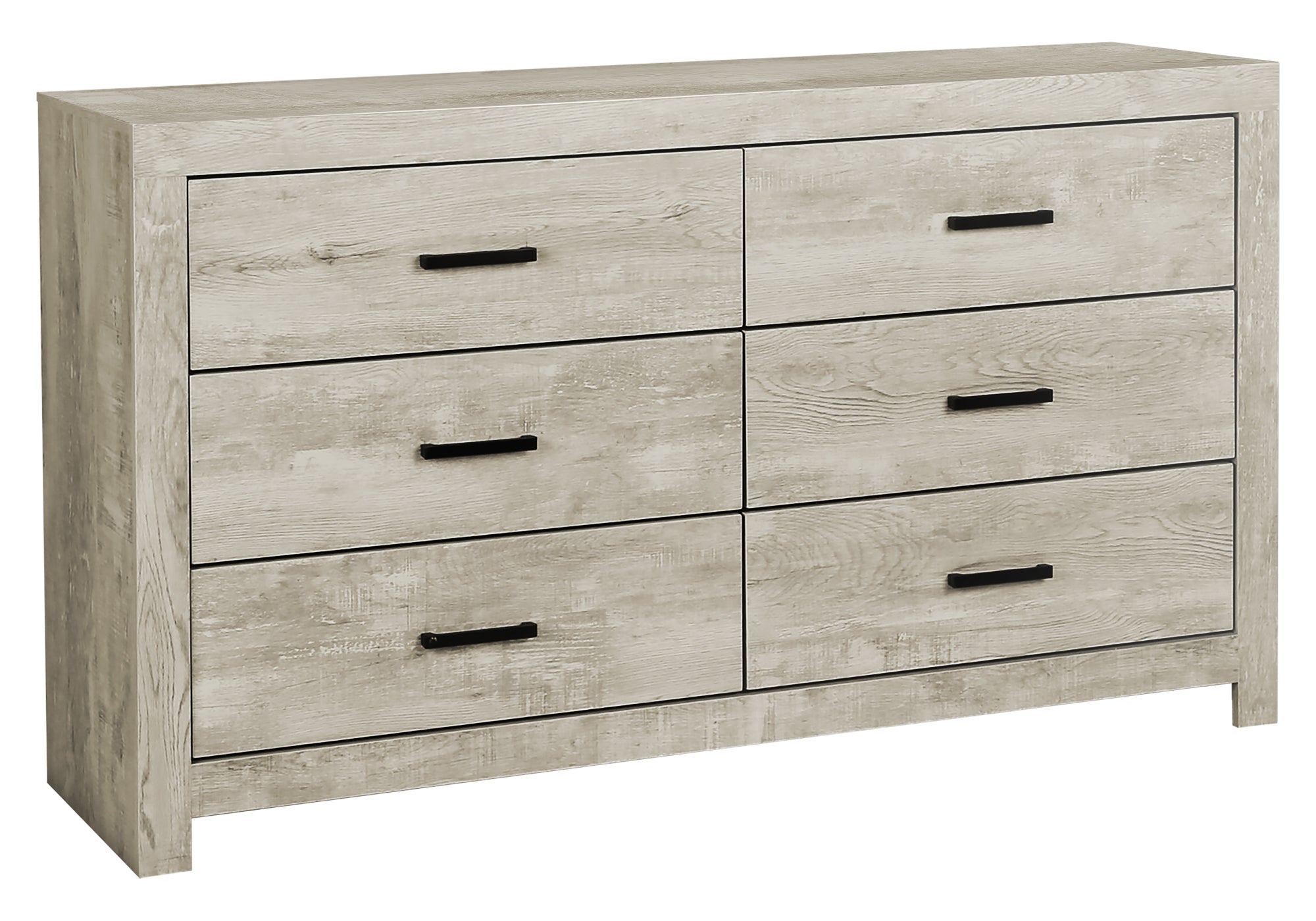 MN-175201    Bedroom Set, 6 Drawer Dresser, Bleached Oak, Contemporary, Modern