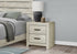 MN-195203    Bedroom Set, Two Drawer Nightstand, Bleached Oak, Contemporary, Modern