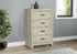 MN-205204    Bedroom Set, 4 Drawer Chest, Bleached Oak, Contemporary, Modern