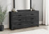 MN-225206    Bedroom Set, 6 Drawer Dresser, Graphite Grey, Contemporary, Modern