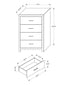 MN-255209    Bedroom Set, 4 Drawer Chest, Graphite Grey, Contemporary, Modern