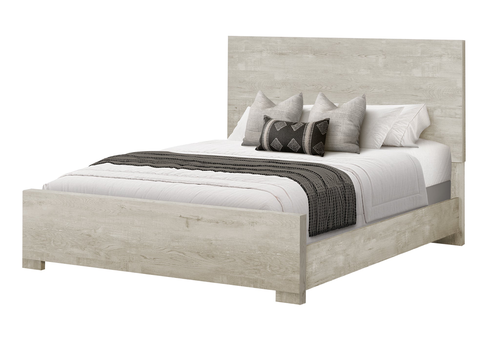 MN-265210Q    Bedroom Set, Queen Size Bed, Bleached Oak, Contemporary, Modern