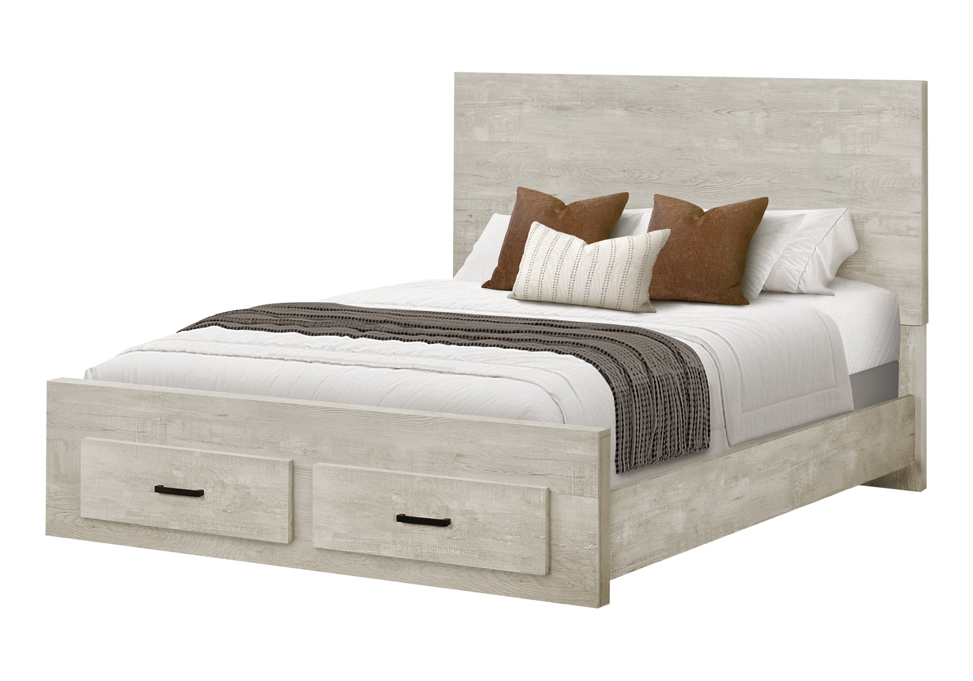 MN-275211Q    Bedroom Set, Queen Size Bed, Bleached Oak, Contemporary, Modern