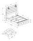 MN-285212Q    Bedroom Set, Queen Size Bed, Bleached Oak, Contemporary, Modern
