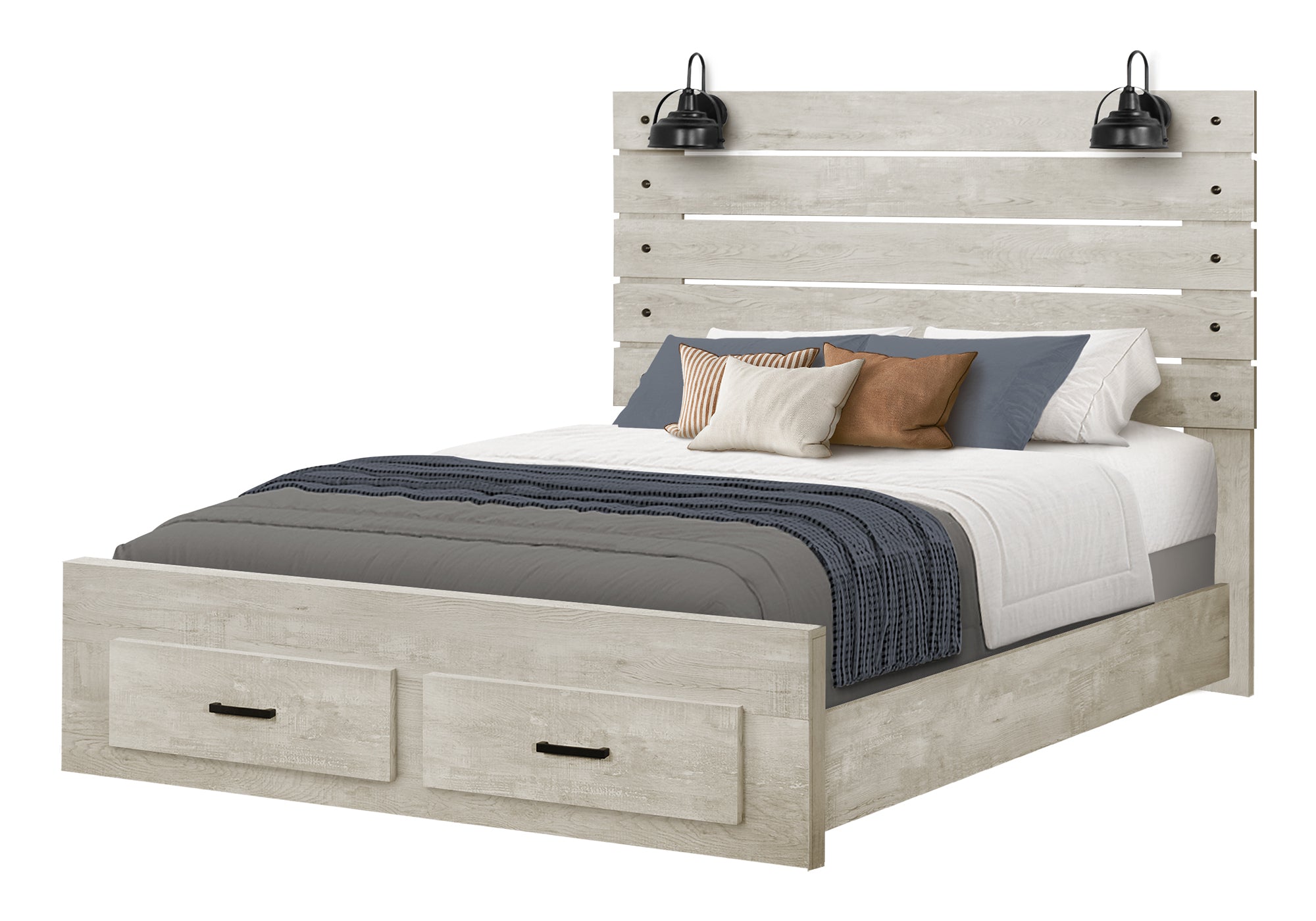 MN-285212Q    Bedroom Set, Queen Size Bed, Bleached Oak, Contemporary, Modern