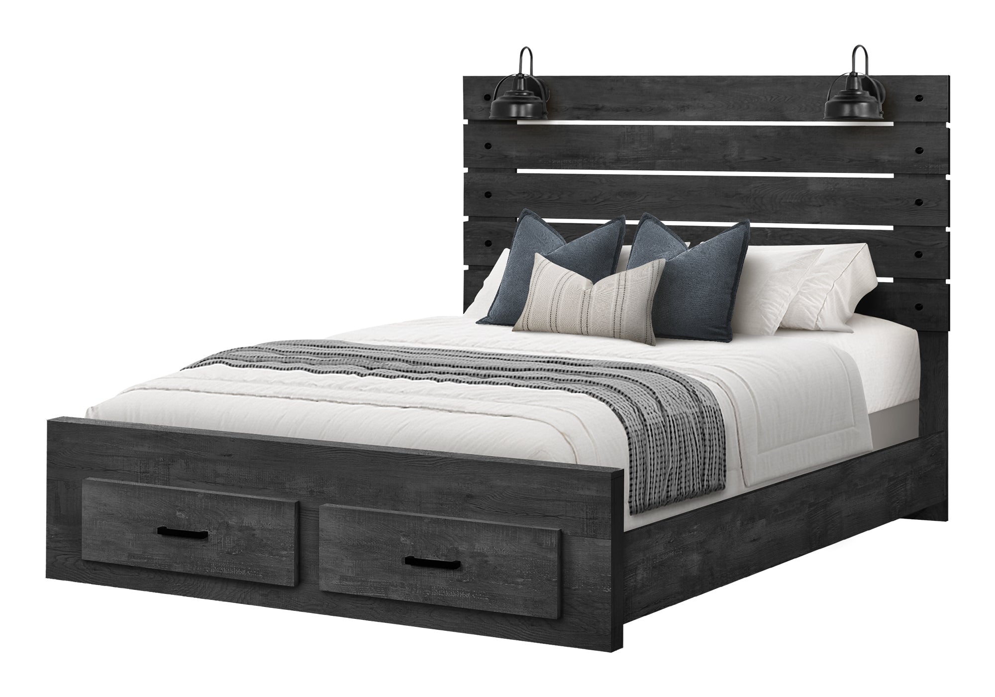 MN-315217Q    Bedroom Set, Queen Size Bed, Graphite Grey, Contemporary, Modern