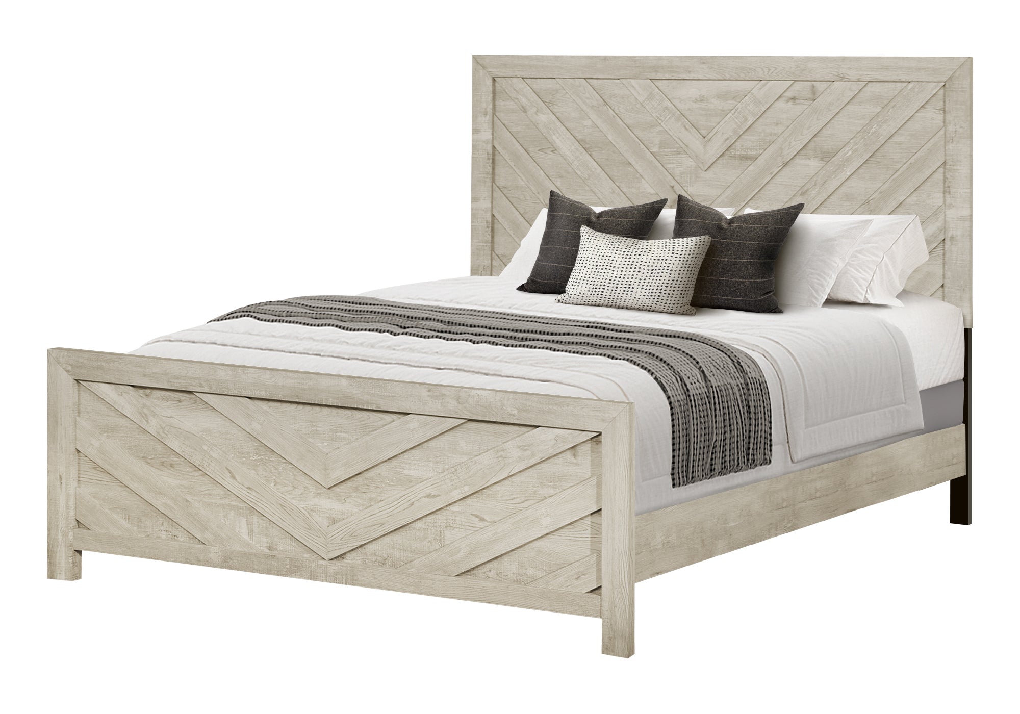 MN-325220Q    Bedroom Set, Queen Size Bed, Bleached Oak, Contemporary, Modern
