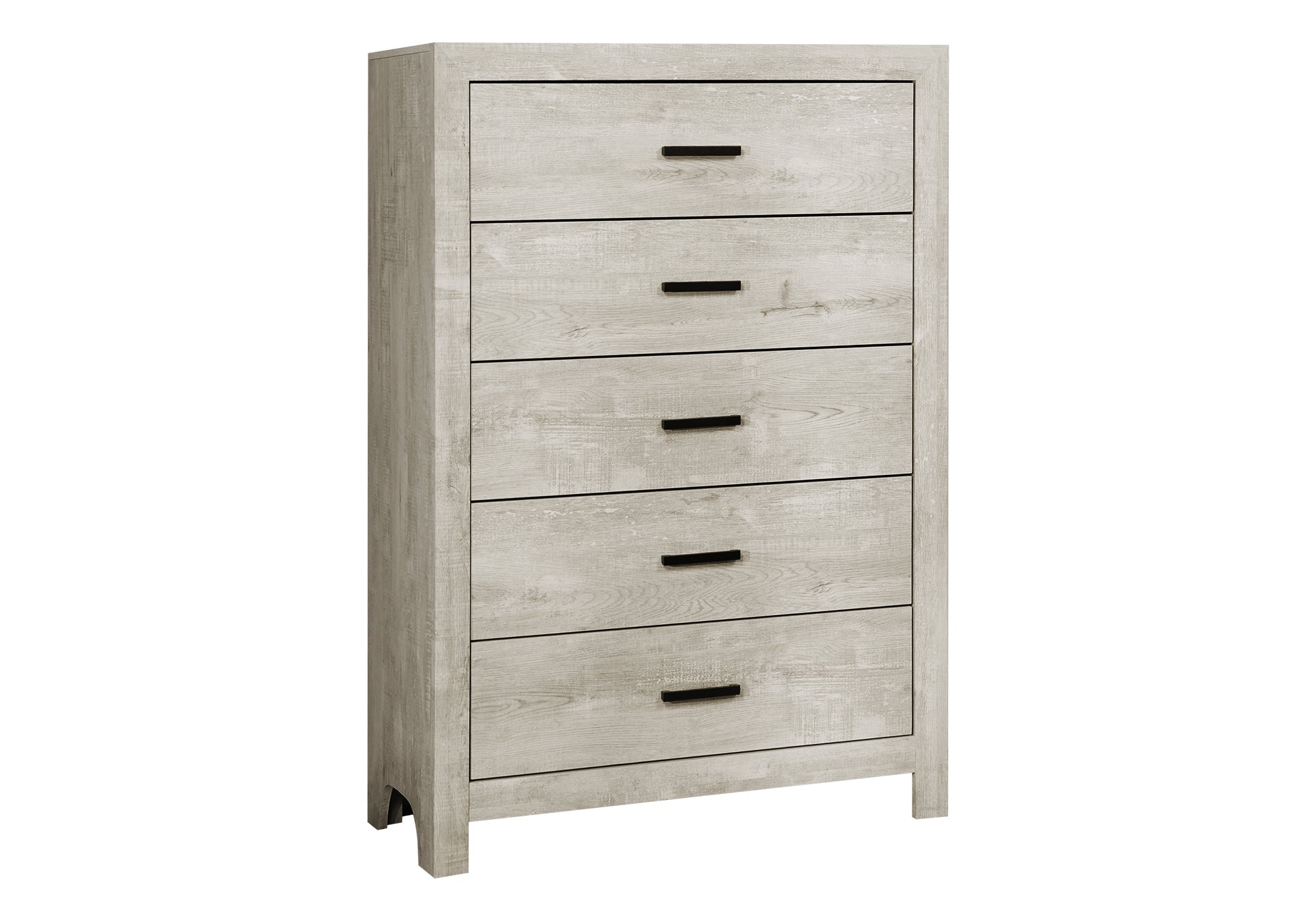 MN-365224    Bedroom Set, 5 Drawer Chest, Bleached Oak, Contemporary, Modern