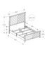 MN-505225Q    Bedroom Set, Queen Size Bed, White Wood Grain, Contemporary, Modern